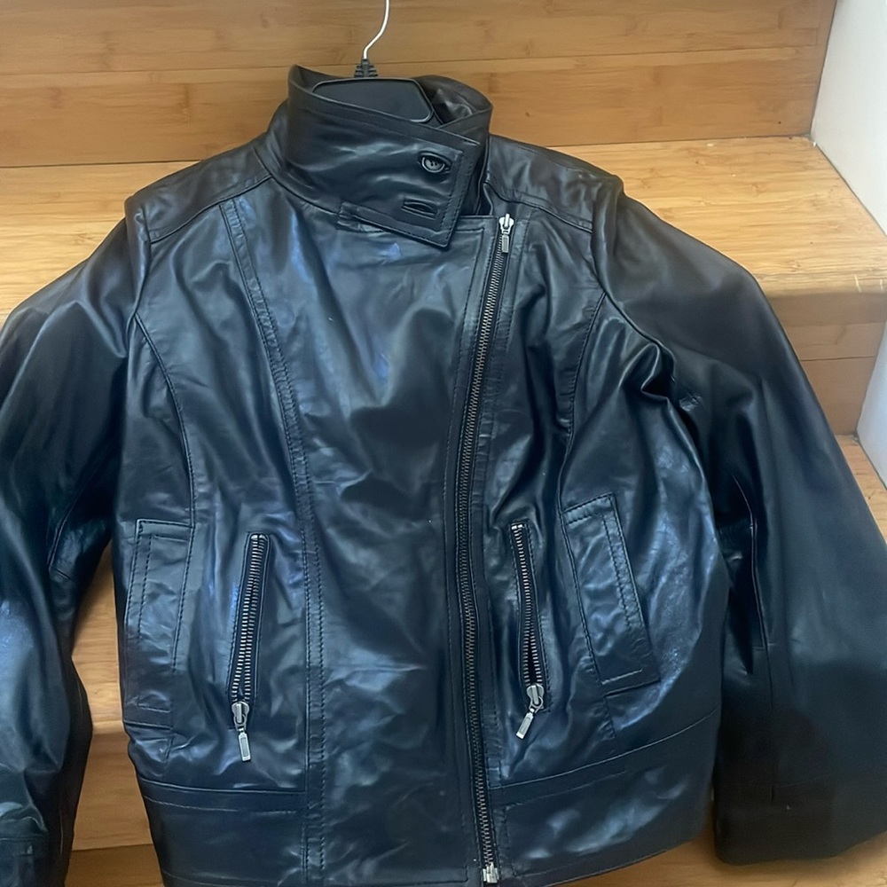 Vintage elements, motorcycle jacket in leather